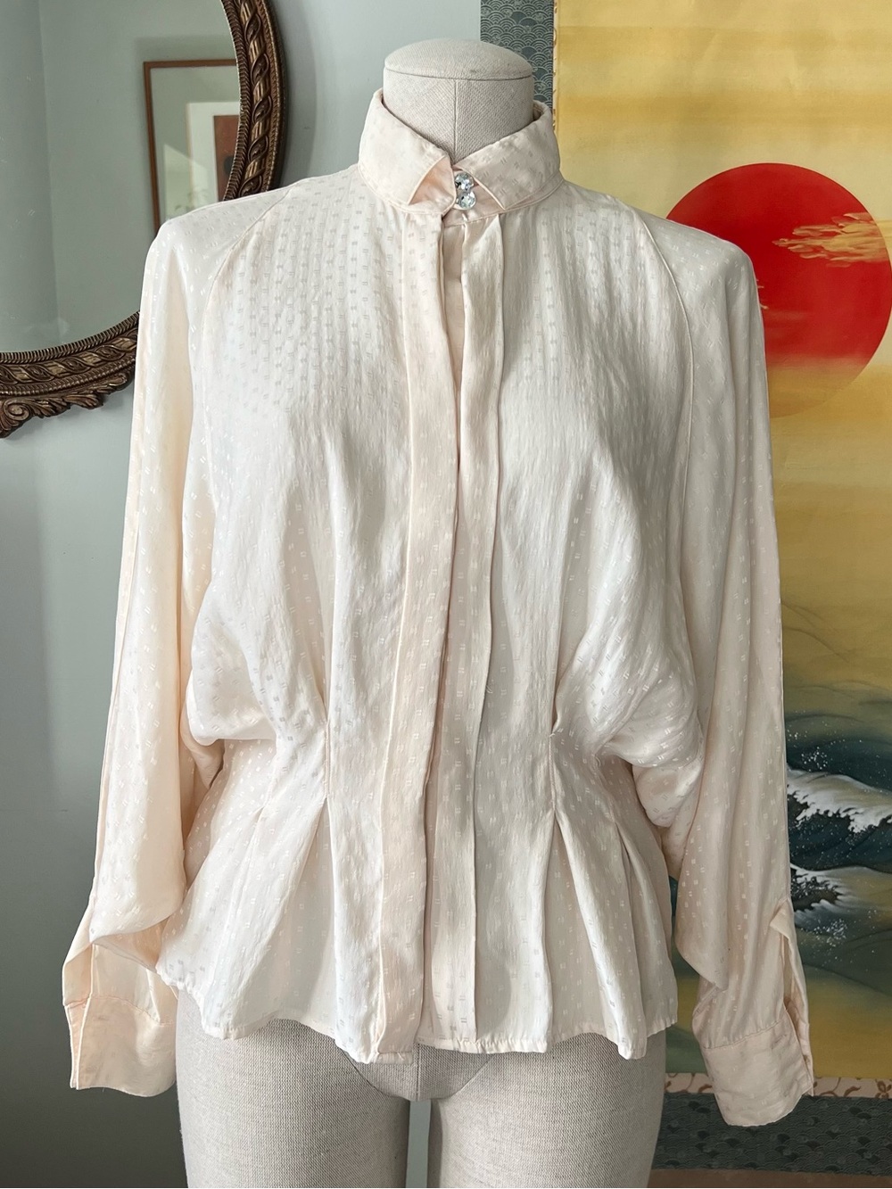 Santini Silk  Soft Cream Long Sleeve with High Neck